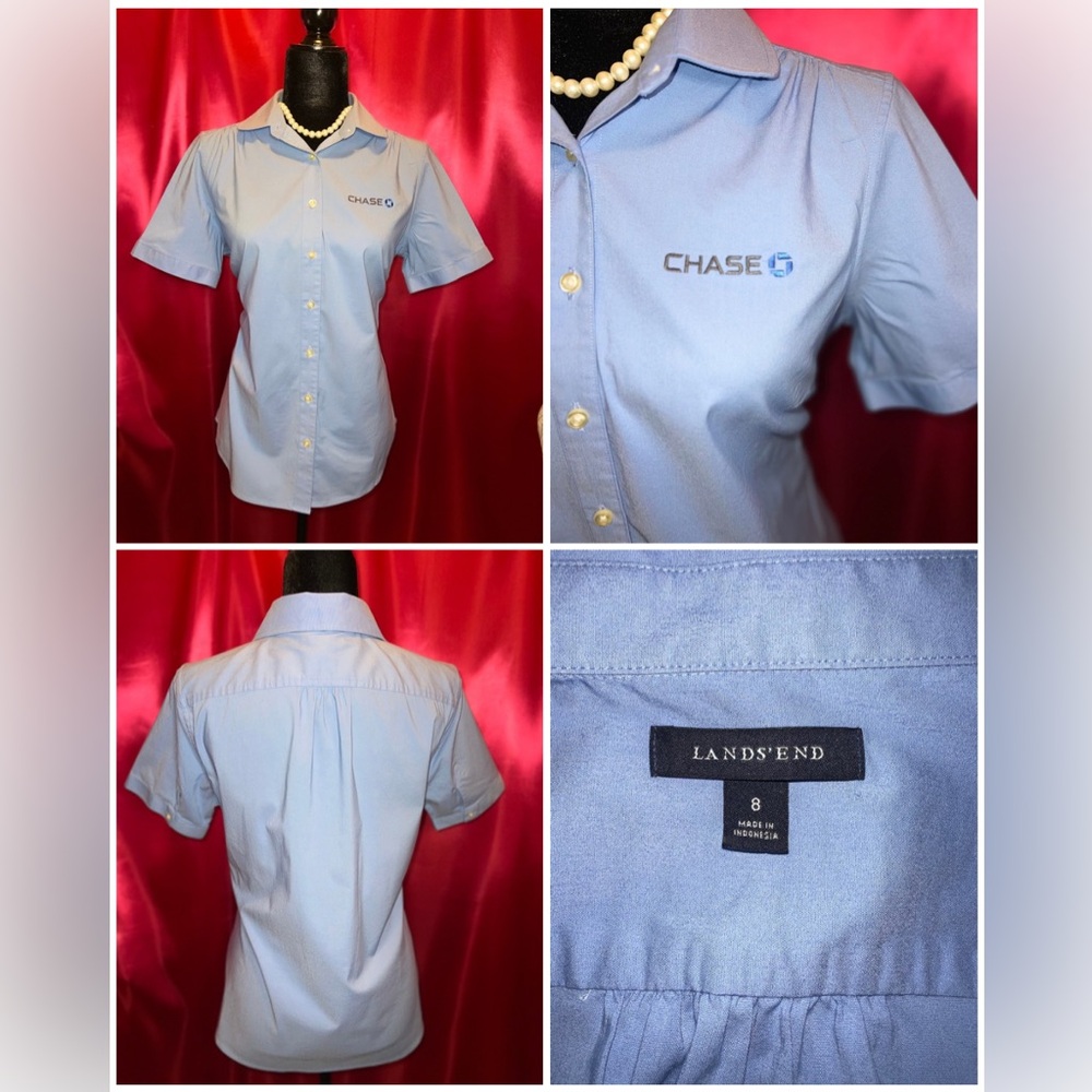 2 Chase Bank Uniform Blue Button Down Shirts
TWO FOR ONE